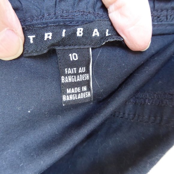 Light-weight Navy Cotton Jacket, with ruffle detail. Size 10 - Picture 4 of 4